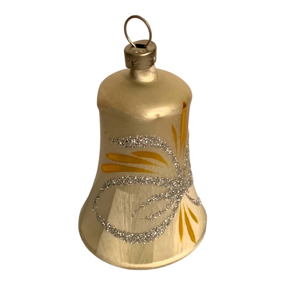 VTG 1950-60’s Czechoslovakia Threaded Mercury Glass Bell Christmas Ornament 4 - Picture 5 of 7
